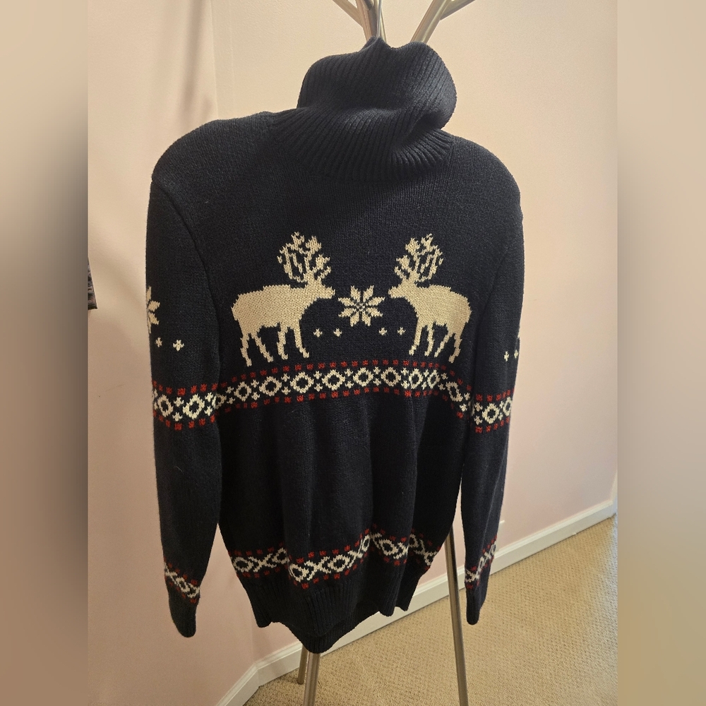 Men's Navy Reindeer Sweater